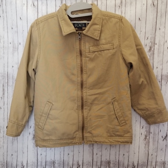 The Children's Place Other - Children's Place Medium Tan Canvas Thick Jacket